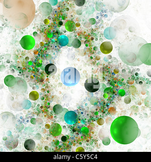 Abstrakt 3D einen Hintergrund aus bunten voll-Sphären der vielfältigen form Stockfoto