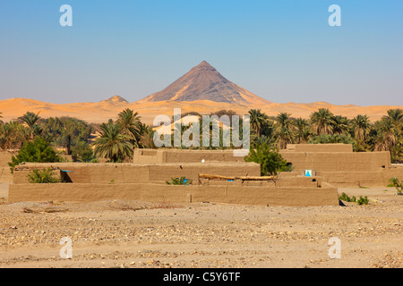 Stadt von Kosha mit Sahara-Wüste in den Hintergrund, Nord-Sudan, Afrika Stockfoto