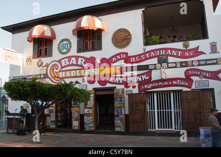 Charlie ist Bar und Restaurant, San Nicolas, Aruba, Niederländische Karibik Stockfoto