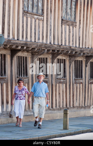 Stratford-upon-Avon Holz gerahmt Tudor Gebäude. Warwickshire. VEREINIGTES KÖNIGREICH. Stockfoto