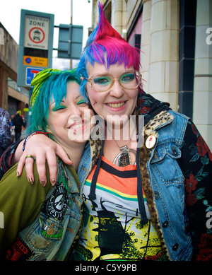 Punk-Rocker aus aller Welt kamen in Blackpool für das jährliche Rebellion Festival in der Stadt Stockfoto