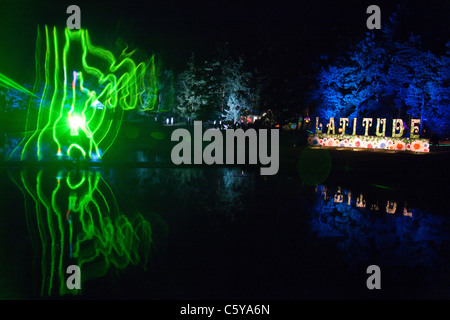 Zeigen Sie Licht, Seebühne, Latitude Festival 2011, Henham Park, Suffolk, England, Vereinigtes Königreich. Stockfoto