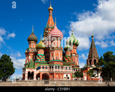 Fürbitte Kathedrale St. Basil's auf dem Roten Platz, Moskau, Russland Stockfoto