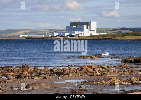 Torness Kernkraftwerk gesehen aus dem Norden, in der Nähe von Dunbar, Schottland, Vereinigtes Königreich Stockfoto