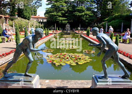 Die Grand italienischen Gärten in Compton Acres in Dorset, England Stockfoto