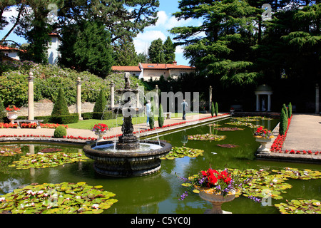 Die Grand italienischen Gärten in Compton Acres in Dorset, England Stockfoto