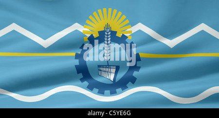 Hohe Auflösung Flagge der argentinischen Provinz Chubut Stockfoto