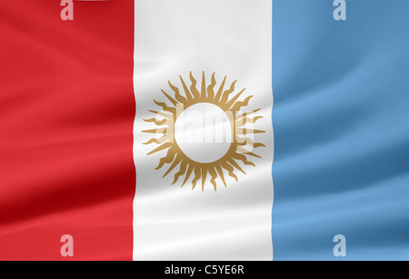 Hohe Auflösung-Flagge der argentinischen Provinz Córdoba Stockfoto