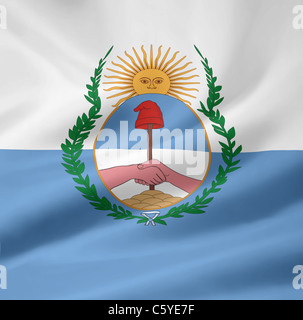 Hohe Auflösung-Flagge der argentinischen Provinz Mendoza Stockfoto