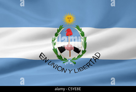 Hohe Auflösung-Flagge der argentinischen Provinz San Juan Stockfoto