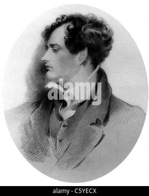 Britische Dichter LORD BYRON (1788-1824) im Jahre 1816 Stockfoto