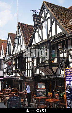 Alte Weber Restaurant, High Street, Canterbury, Stadt von Canterbury, Kent, England, Vereinigtes Königreich Stockfoto