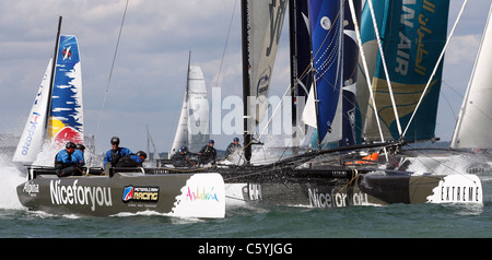 Extreme 40 skippered schön für Sie (Italien) durch Alberto Barovier am dritten Tag der Cowes Week 2011, Cowes, Isle Of Wight Stockfoto