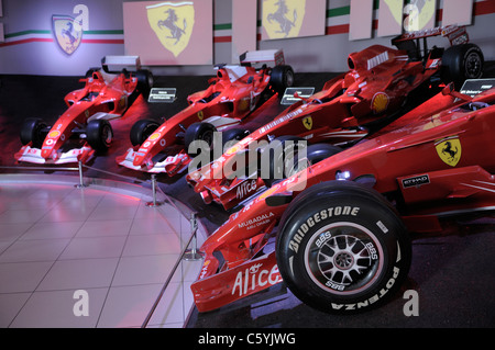 Ferrari F1 Display, Ferrari-Museum (Galleria Ferrari), Maranello, Italien Stockfoto