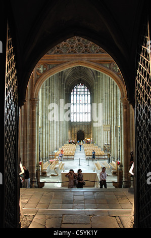 Ansicht des Schiffes von Quire, die Kathedrale von Canterbury, Canterbury, Stadt von Canterbury, Kent, England, Vereinigtes Königreich Stockfoto