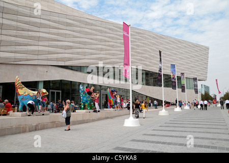 Der Haupteingang zum Museum of Liverpool, Pier Head, Liverpool, UK Stockfoto