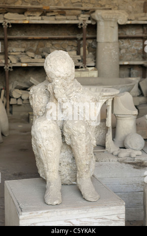 Pompeji Opfer, Gips Stockfoto