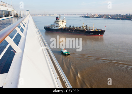 United States Army Corps of Engineers Schiff auf dem Mississippi in New Orleans Stockfoto