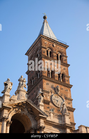 Italien, Rom, Santa Maria Maggiore Kirche, Glockenturm Stockfoto