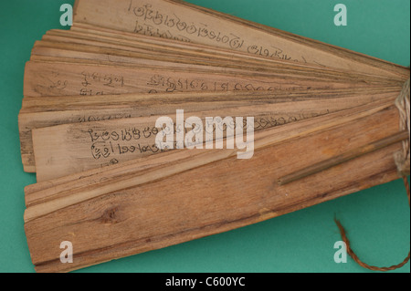 Antike PALM LEAF PERSISCHEN nahen östlichen Schriften Stockfoto