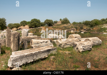 Trojanischer Krieg, Stadt Troja, 3600-85 v. Chr., Hisarlik, Provinz Çanakkale, Türkei, Heinrich Schliemann, Ausgrabungsstätte, Homer, Dichter der Antike, Iliad, Stockfoto