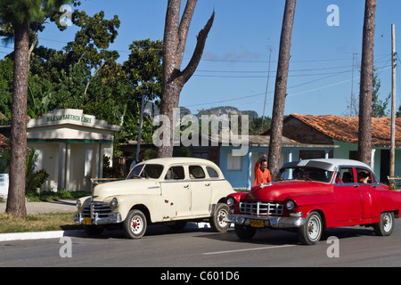 Oldtimer in Viñales, Kuba, Provinz Pinar Del Rio, Stockfoto