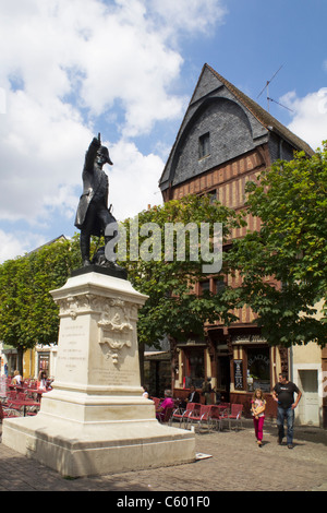 Statue von General Rochambeau, Vendome, Loiretal, Frankreich Stockfoto