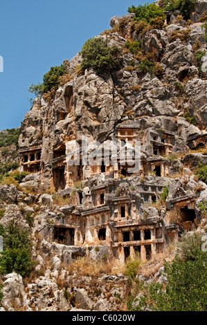 Rock Roman schneiden Gräber Lykien Lykische Stadt Myra Türkei (heute Kale Demre) Stockfoto