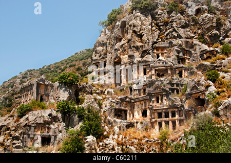 Rock Roman schneiden Gräber Lykien Lykische Stadt Myra Türkei (heute Kale Demre) Stockfoto