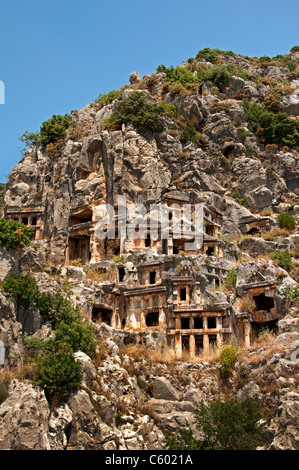 Rock Roman schneiden Gräber Lykien Lykische Stadt Myra Türkei (heute Kale Demre) Stockfoto