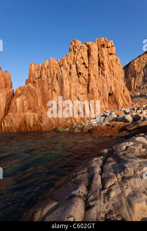 Roten Felsen, Arbatax, Italien-Sardinien-Insel, Mittelmeer, Europa Stockfoto