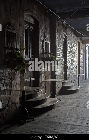 Gasse hinter Geschäfte in der Innenstadt von Asheville, North Carolina USA Stockfoto