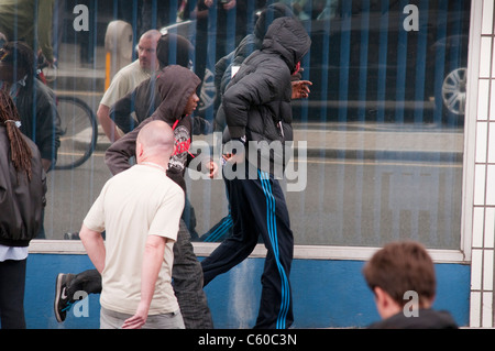 London Riots - Hackney Central, Mare Street, 08.08.2011 Stockfoto