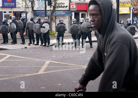 London Riots - Hackney Central, Mare Street, 08.08.2011 Stockfoto