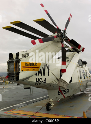 SH-3 SeaKing auf USS Hornet, Alameda, CA USA Stockfoto