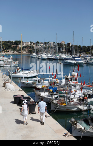 Porto Cristo Hafen und Marina, Mallorca, Spanien Stockfoto