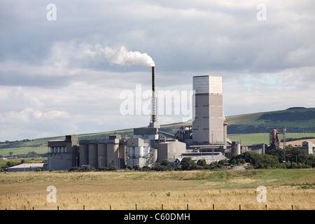 Lafarge Cement UK arbeitet in der Nähe von Dunbar, East Lothian, Schottland Stockfoto