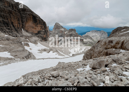 Dolomiten - via della bochette Stockfoto