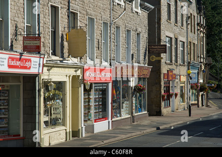 Die Hauptstraße von Grange-über-Sande, South Lakeland, Cumbria, England UK Stockfoto