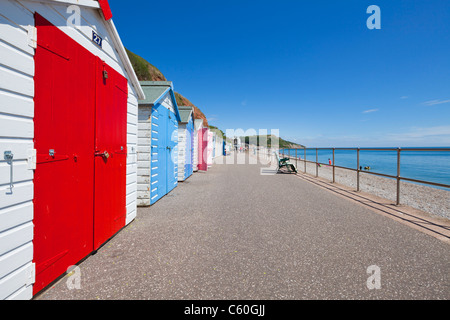 Strandhütten seaton Devon Heritage Coast England GB Europa Stockfoto