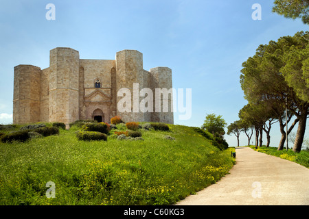 Castel del Monte, Apulien, Süditalien. Aus dem 13. Jahrhundert stammenden Schloss in Andria entfernt Stockfoto