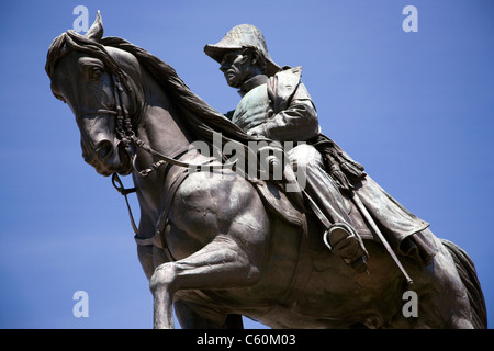 Dufour-Statue in Genf Stockfoto