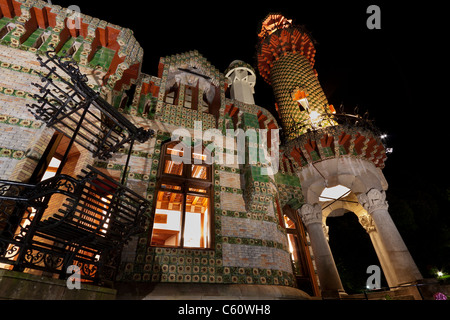 "El Capricho" des Architekten Antoni Gaudi.Kantabrien, Spanien. Stockfoto