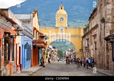 Santa Catalina Arch, Calle del Arco, Antigua, Guatemala Stockfoto