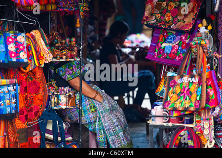 Mercado de Artesanias, Handwerker-Markt, Antigua, Guatemala Stockfoto