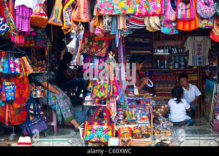 Mercado de Artesanias, Handwerker-Markt, Antigua, Guatemala Stockfoto