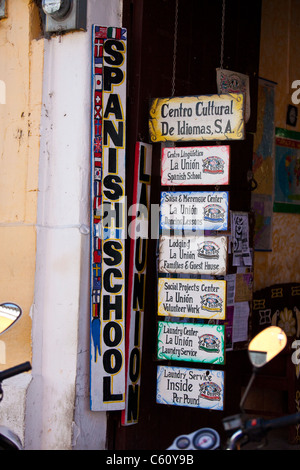 Spanisch Sprachschule in Antigua, Guatemala Stockfoto