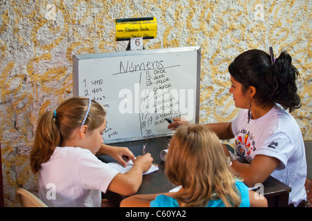 Spanisch Sprachschule in Antigua, Guatemala Stockfoto