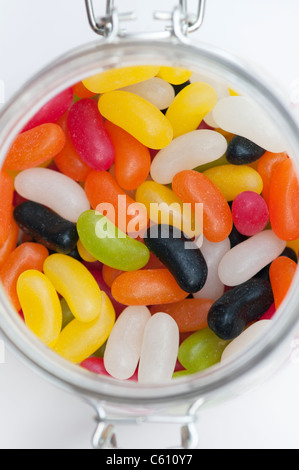 Gummibärchen in einem Glas Stockfoto