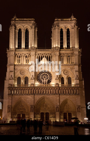 Nacht Ansicht von Notre-Dame de Paris. Frankreich. Stockfoto
